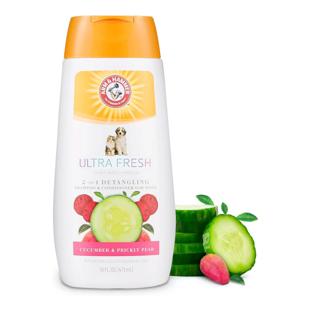 แชมพูสุนัข ARM AND HAMMER ULTRA FRESH 2 IN 1 DETANGLING สูตรผสมครีมนวด กลิ่นพริคลีย์ & แพร์ 473 มล._1